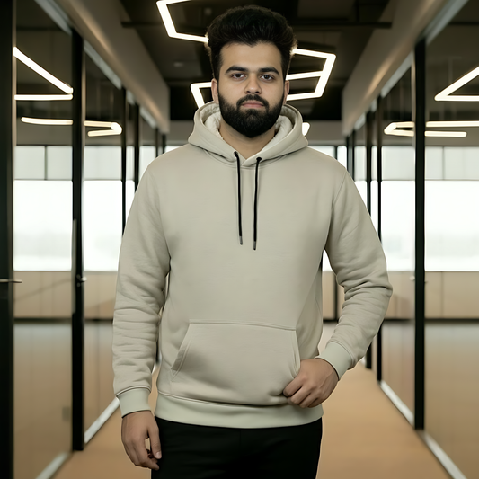 Premium Green Shade Wool Blend Hoodie with Warm Sherpa Lining