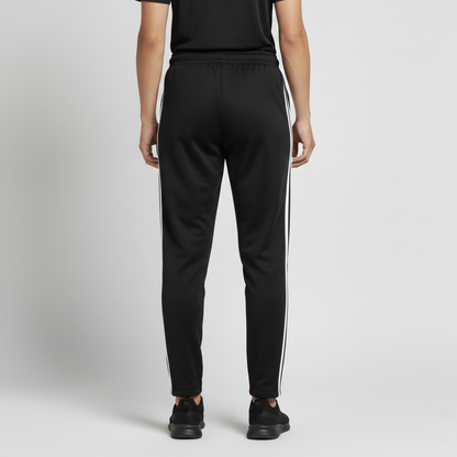 Men’s Black Slim-Fit Athletic Trousers