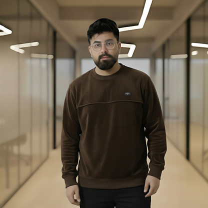 Men's Sage Rich Brown Crew Neck Sweatshirt