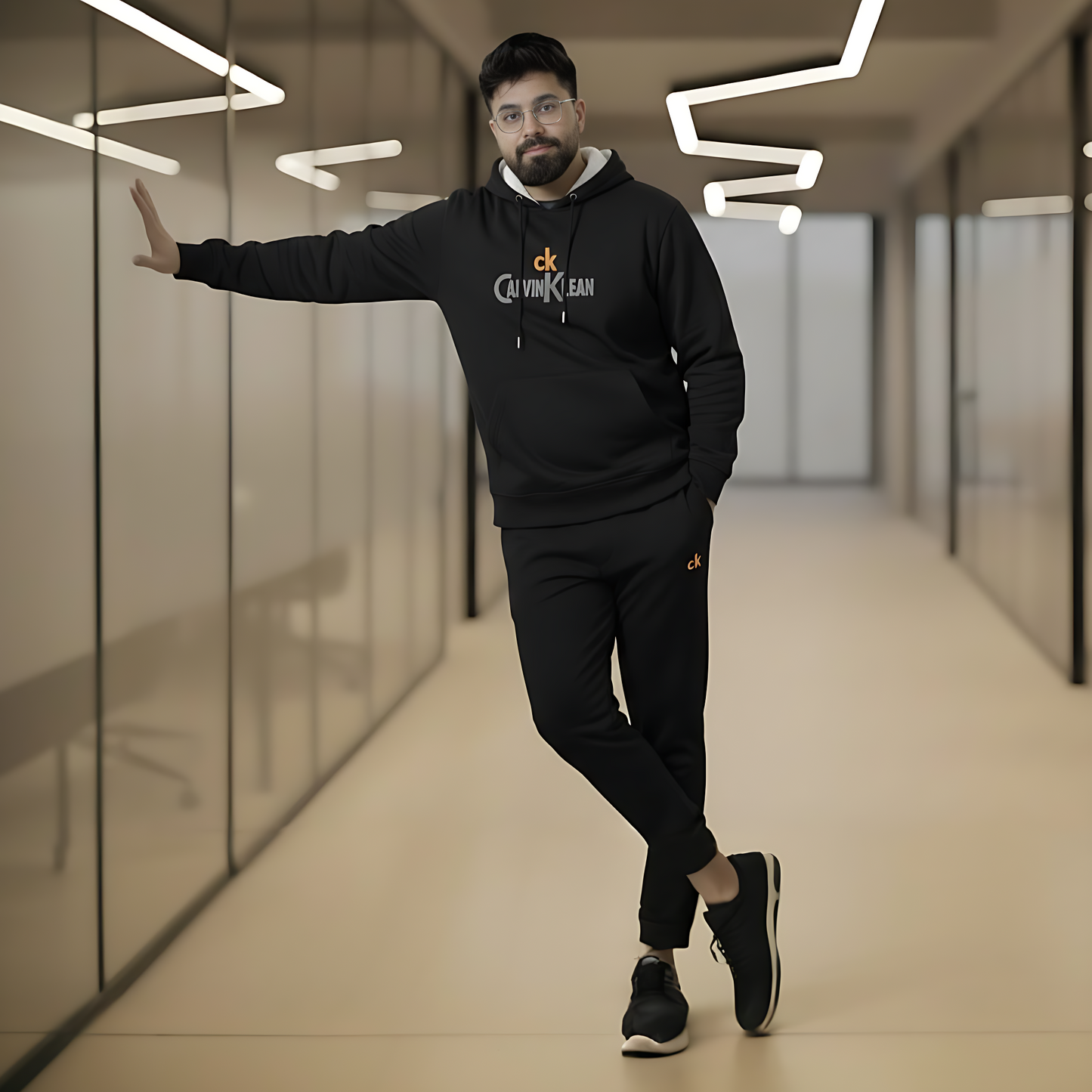 Premium Micro-Fleece Black Tracksuit – Ultimate Comfort & Style