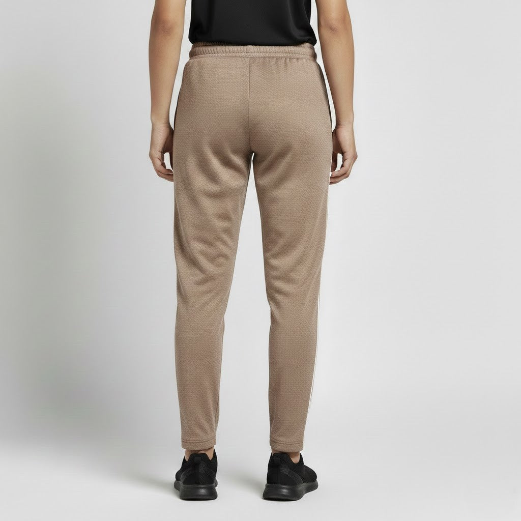 Men’s Tan Slim-Fit Athletic Trousers