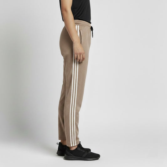 Men’s Tan Slim-Fit Athletic Trousers