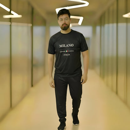 Men’s Milano Performance Tracksuit Black