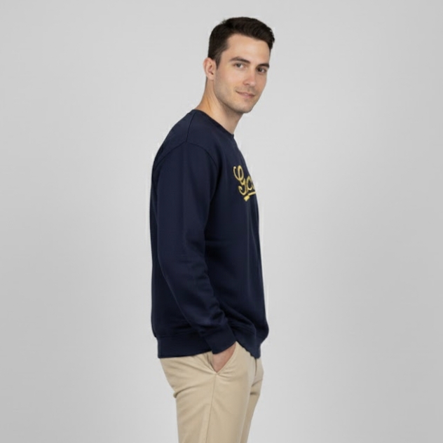 Premium Men's Crewneck in Jersey Wool Blend - Image 4