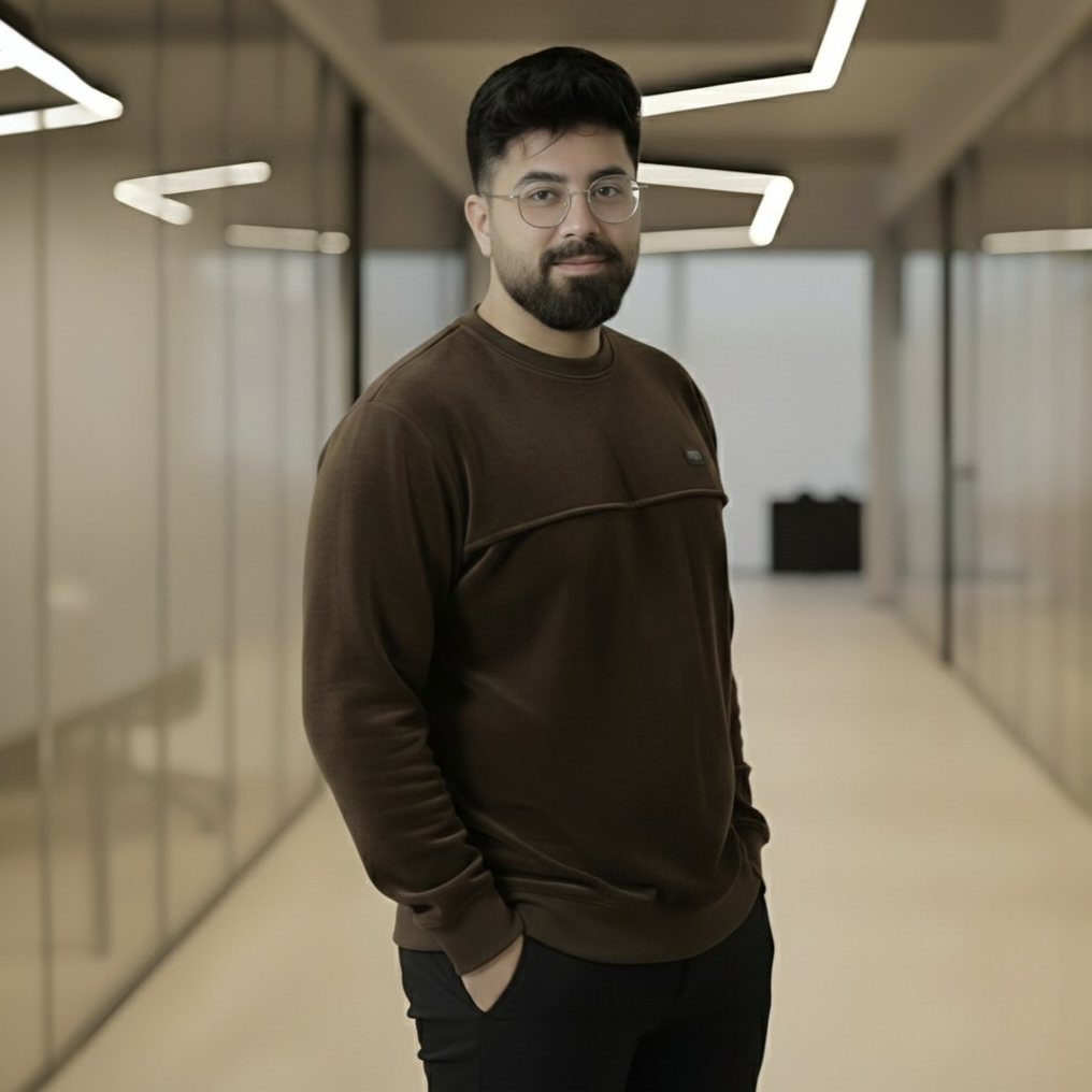 Men's Sage Rich Brown Crew Neck Sweatshirt - Image 3