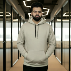 Premium Green Shade Wool Blend Hoodie with Warm Sherpa Lining