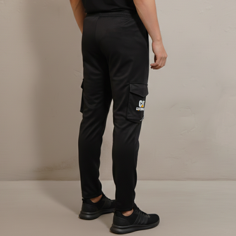 Men’s Black Utility Cargo Joggers – Slim-Fit Athletic Trousers - Image 4