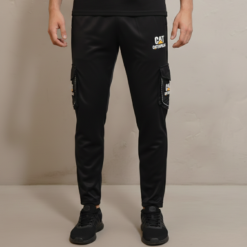 Men’s Black Utility Cargo Joggers – Slim-Fit Athletic Trousers