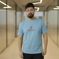 Men’s Sky Blue Grand Prix Graphic Tee – Premium Racing Heritage Collection