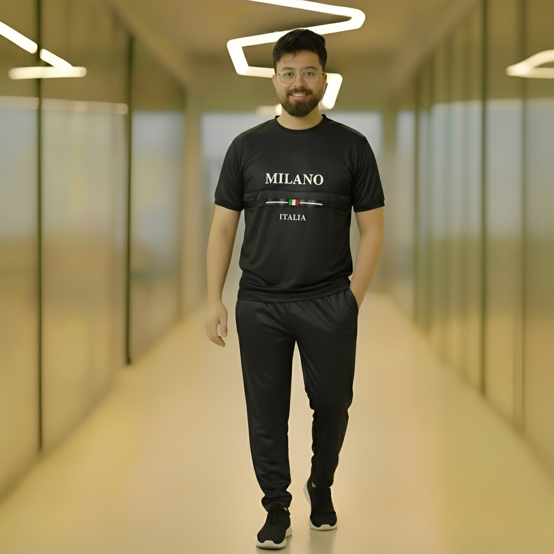 Men’s Stealth Performance Tracksuit – Essential Athletic Two-Piece Set - Image 3