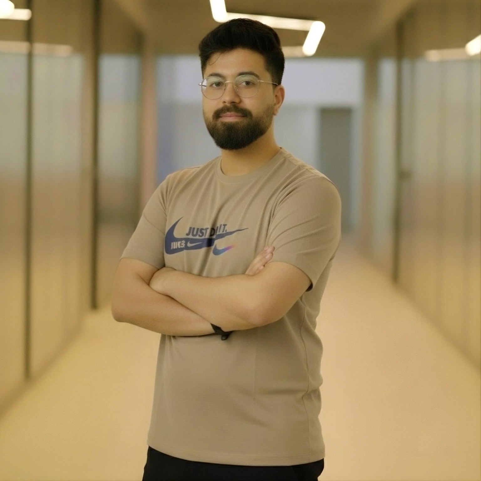 Men's Premium Urban Khaki Graphic Tee | Minimalist Modern Fit T-Shirt - Image 2